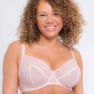 Curvy Kate logo Happy Boobs Balcony Bra in Soft Pink, 38H